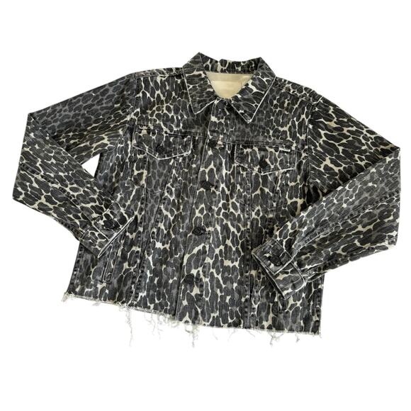 Mother The Drifter Animal Print Gray & White
Denim Jacket Women’s Size Small - Picture 1 of 7